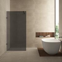 Inloopdouche Wiesbaden Less 100x200 cm 8 mm Nano Rookglas Mat Zwart