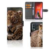 OnePlus Nord 2 5G | Telefoonhoesje | Met pasjeshouder | Luipaard