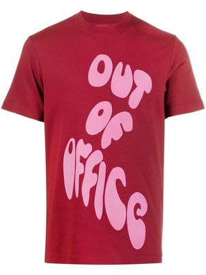 Camper t-shirt 'Out of Office' en coton biologique - Rouge