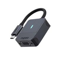 Rapoo USB-C Adapter, USB-C naar VGA, grijs Desktop accessoire Zwart