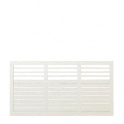 Wit Houten Tuinscherm Decora 180 x 95 CM