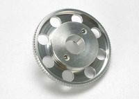 Flywheel, (larger, knurled for use with starter boxes) (trx 2.5 and trx 2.5r) (silver anodized) - thumbnail