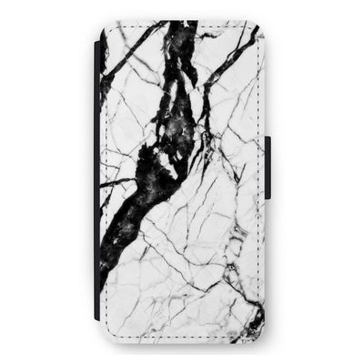 Witte marmer 2: iPhone 11 Flip Hoesje