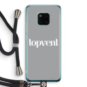 Topvent Grijs Wit: Huawei Mate 20 Pro Transparant Hoesje met koord