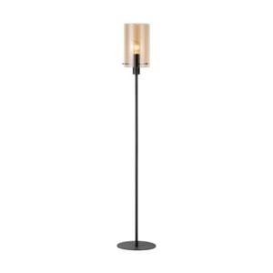 EGLO Polverara Vloerlamp - E27 - 155 cm - Zwart|Amber