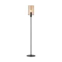 EGLO Polverara Vloerlamp - E27 - 155 cm - Zwart|Amber