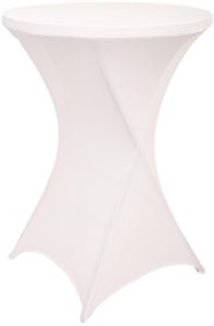 Hoes voor statafel, diameter 80 cm, wit