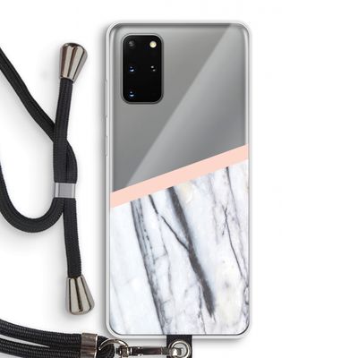 A touch of peach: Samsung Galaxy S20 Plus Transparant Hoesje met koord