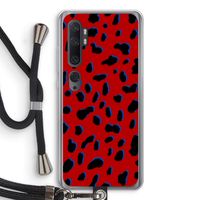 Red Leopard: Xiaomi Mi Note 10 Transparant Hoesje met koord