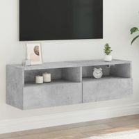 Tv-wandmeubel 100x30x30 cm bewerkt hout betongrijs