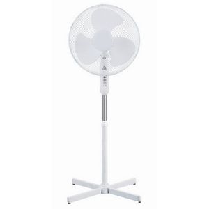 Staande ventilator 40cm wit in hoogte verstelbaar 3 standen