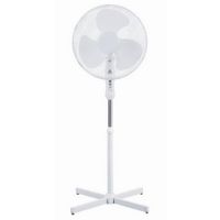 Staande ventilator 40cm wit in hoogte verstelbaar 3 standen