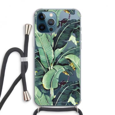 Bananenbladeren: iPhone 12 Pro Max Transparant Hoesje met koord
