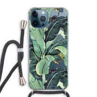 Bananenbladeren: iPhone 12 Pro Max Transparant Hoesje met koord
