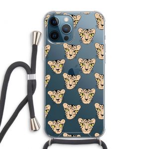 Tijger: iPhone 12 Pro Max Transparant Hoesje met koord