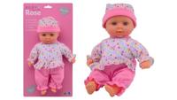 Baby Rose Babypop met 8 verschillende geluiden 30 cm.