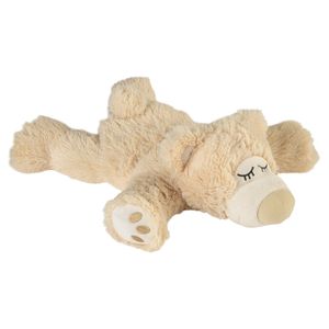 Warmte/magnetron opwarm knuffel - Teddybeer - beige - 30 cm - pittenzak