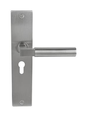 Deurklink Nova massief op langschild PC55