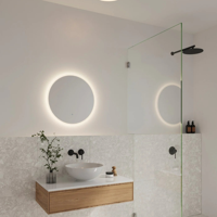Badkamerspiegel rond met licht 60m - thumbnail