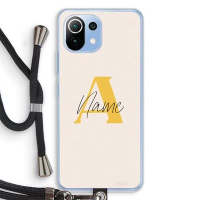 Amber Script: Xiaomi Mi 11 Lite Transparant Hoesje met koord