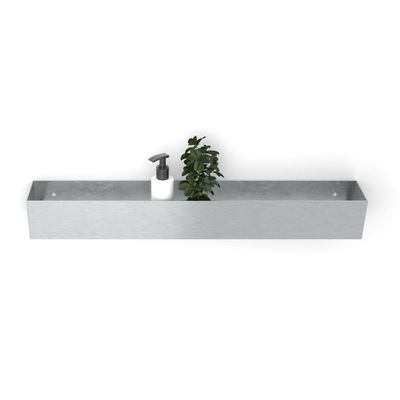 Looox Colour shelf box Special BoX rechthoek 60x10x10cm RVS geborsteld cshbox60rvs