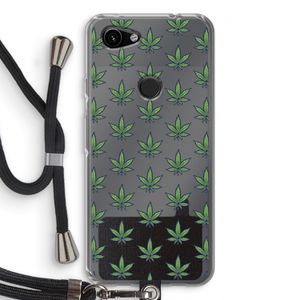 Weed: Pixel 3a Transparant Hoesje met koord