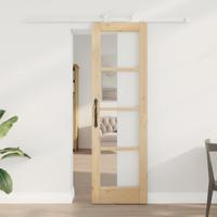 Schuifdeur ORKDAL Bruin 61 x 198,5 cm Hout en metaal Schuifdeur ORKDAL Bruin 61 x 198,5 cm Hout en metaal