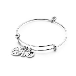 CO88 Collection Zodiac 8CB 90278 Stalen Armband met Hangers - Sterrenbeeld Boogschutter - One-size - Zilverkleurig