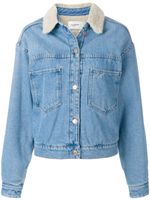 MARANT ÉTOILE veste en jean à col en fourrure - Bleu