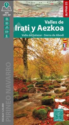 Wandelkaart Irati y Aezkoa valles de - Valle de Salazar-Sierra de Abodi | Editorial Alpina