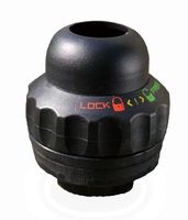Postmoderne Balhoofdstel met geïntegreerd stuurslot 1 1/8 inch zwart