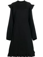 VETEMENTS robe mi-longue à volants - Noir