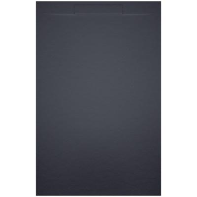 Riho Isola Douchevloer 90x80x3cm Kunstmarmer Leisteen structuur mat antraciet D007003080