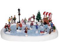 Village skating pond with sound 8 - Lemax