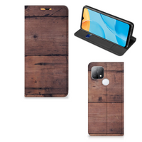 OPPO A15 Book Wallet Case Old Wood