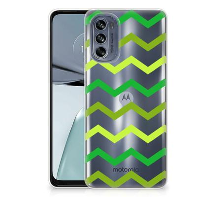 Motorola Moto G62 5G | TPU bumper | Zigzag Groen