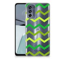 Motorola Moto G62 5G | TPU bumper | Zigzag Groen