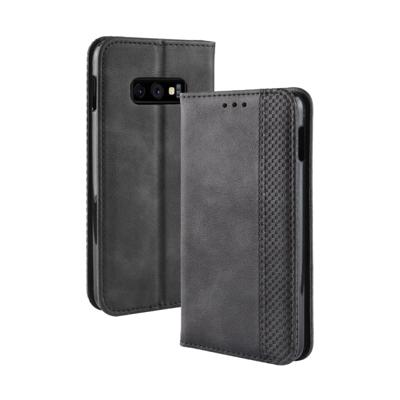 Magnetische Buckle retro textuur horizontale Flip lederen case voor Galaxy S10 lite, met houder & kaartsleuven & portemonnee (zwart)