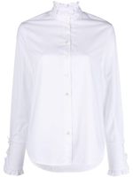 Semicouture Blouse met ruches - Wit - thumbnail