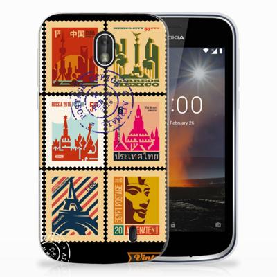 Nokia 1 | Silliconen Back Cover | Postzegels