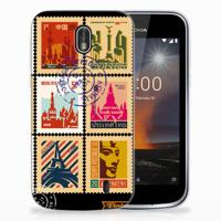 Nokia 1 | Silliconen Back Cover | Postzegels