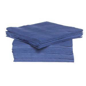 40x stuks luxe kwaliteit servetten blauw 38 x 38 cm