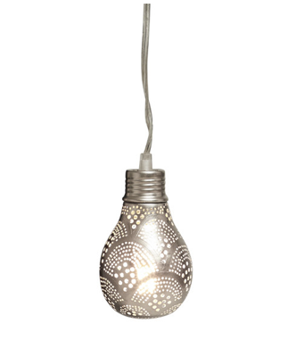 Hanglamp Pear Zilver Fan in 2 maten