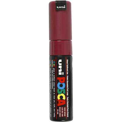 Uni-Posca Posca marker, afm pc-8k, lijndikte 8 mm, breed, red wine, 1 stuk