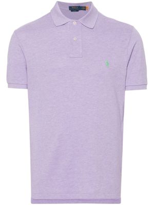 Polo Ralph Lauren polo rayé à logo brodé - Violet