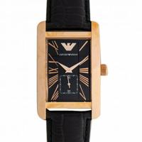 Emporio Armani Mens klassieke lederen band designer horloge34 mm AR0168