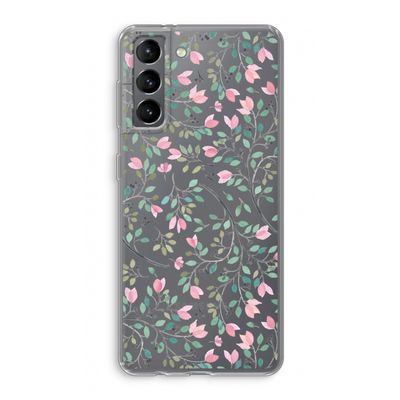 Sierlijke bloemen: Samsung Galaxy S21 Transparant Hoesje