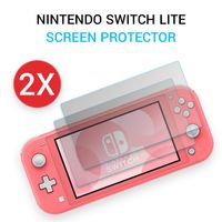 2 Stuks - Tempered Glass Screenprotector Protection Kit geschikt voor de Nintendo Switch Lite - Screen Protector Set - Dual Pack