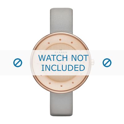Skagen horlogeband SKW2139 Leder Grijs 14mm