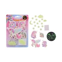 Johntoy glow eenhoorn muurstickers